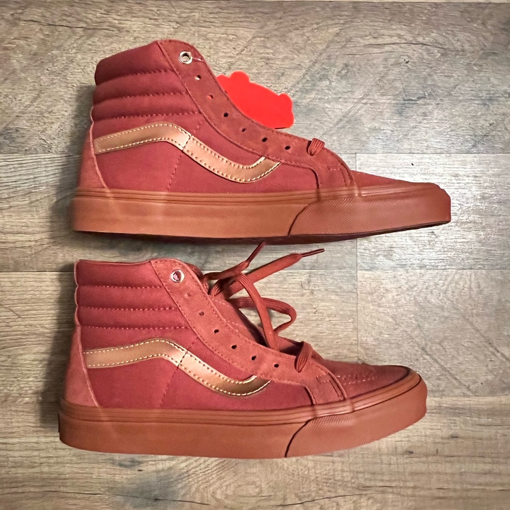 Vans Sk8-Hi Reissue Mono Metallic Suede Shoes